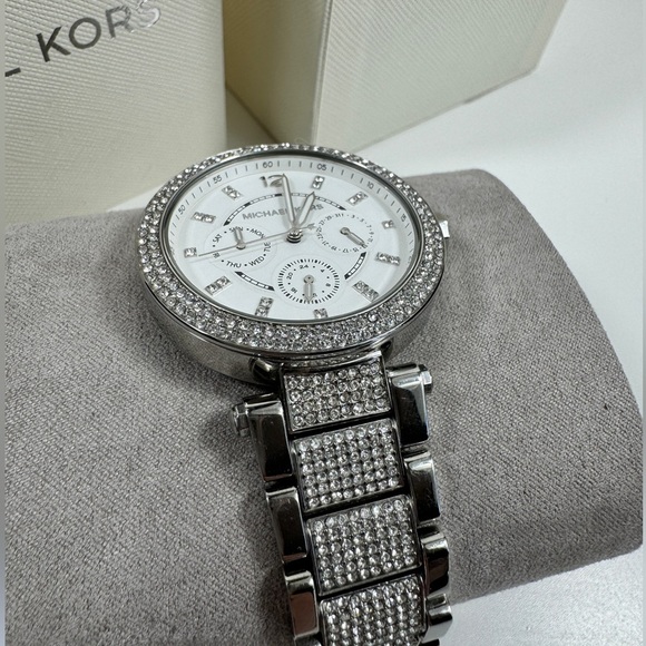 Michael Kors Watch Rhinestone Silver MK7085 - Picture 7 of 13